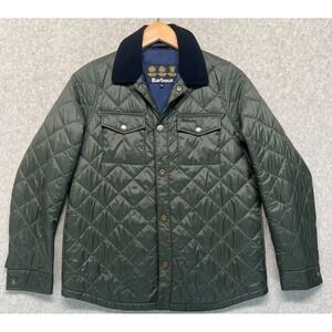 Barbour Womens Shirt Quilted Jacket Olive Green Waterproof Insulated X-Large